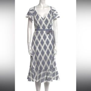 EUC Sandro- Illa Wrap Dress with crochet Detail. French Size 40/US Size 8.